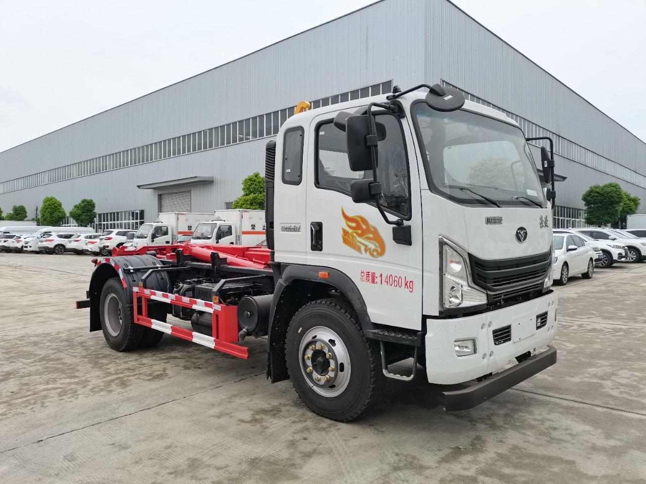 重汽豪曼黃牌16噸勾臂垃圾車(chē)